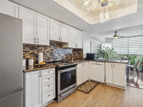 504-8 Lisa St, Brampton, ON - Indoor Photo Showing Kitchen With Double Sink With Upgraded Kitchen