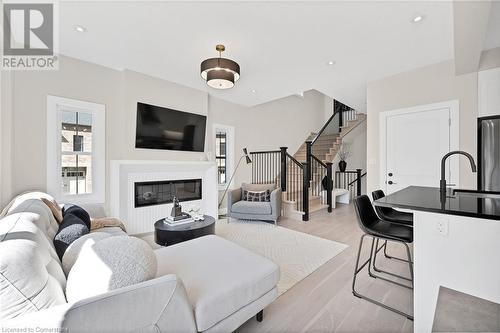 362 Fairview Street Unit# 102, New Hamburg, ON - Indoor Photo Showing Living Room With Fireplace