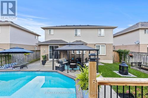 21 Tuscani Drive, Hamilton, ON - Outdoor With In Ground Pool With Deck Patio Veranda With Exterior