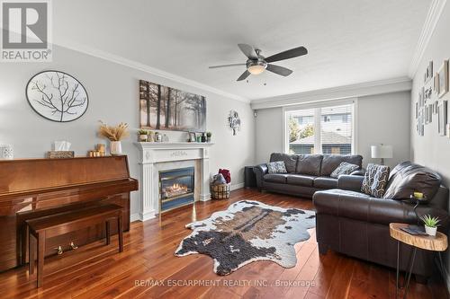 21 Tuscani Drive, Hamilton, ON - Indoor Photo Showing Living Room With Fireplace