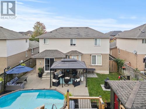 21 Tuscani Drive, Hamilton, ON - Outdoor With In Ground Pool With Deck Patio Veranda