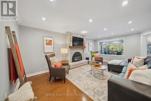 2317 Salem Road N, Ajax, ON - Indoor Photo Showing Living Room With Fireplace