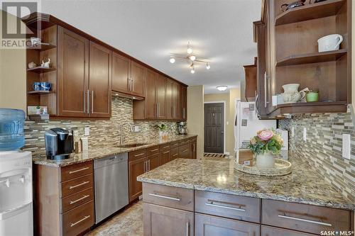 22 Elisia Drive, Moose Jaw, SK - Indoor Photo Showing Kitchen With Upgraded Kitchen