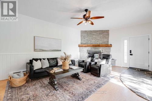 22384 Pratt Siding Road, Southwest Middlesex, ON - Indoor Photo Showing Living Room With Fireplace