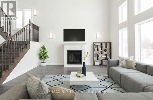 39 Rosy Beach Court, Ramara, ON - Indoor Photo Showing Living Room With Fireplace