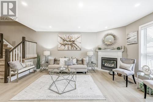 14 Candlebrook Drive, Whitby, ON - Indoor Photo Showing Living Room With Fireplace