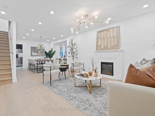 21 Glengarry Ave, Toronto, ON - Indoor Photo Showing Living Room With Fireplace