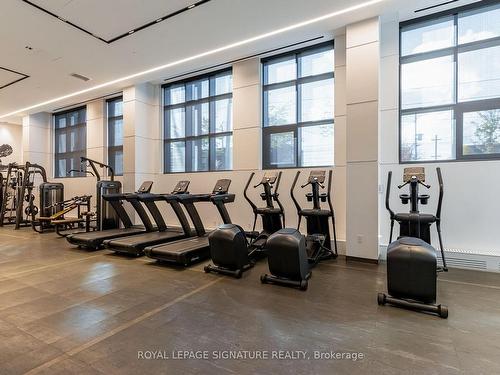 603-60 George Butchart Dr, Toronto, ON - Indoor Photo Showing Gym Room