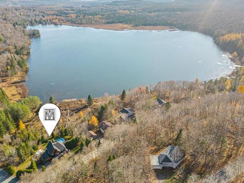 Photo aÃ©rienne - 207 Ch. Du Lac N., Stoneham-Et-Tewkesbury, QC - Outdoor With Body Of Water With View