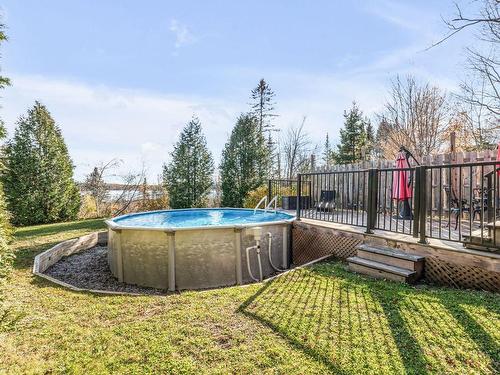 Piscine - 207 Ch. Du Lac N., Stoneham-Et-Tewkesbury, QC - Outdoor With Above Ground Pool With Backyard