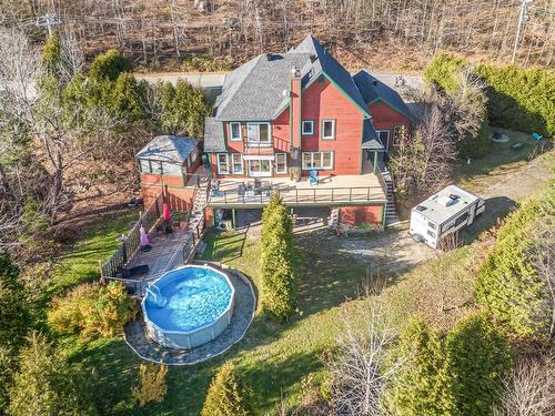 Photo aÃ©rienne - 207 Ch. Du Lac N., Stoneham-Et-Tewkesbury, QC - Outdoor With Above Ground Pool