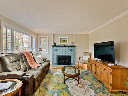 Living room - 15 Rue Fraser, Windsor, QC - Indoor Photo Showing Living Room With Fireplace