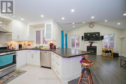 3191 Oakview Road, Mississauga, ON - Indoor Photo Showing Kitchen With Fireplace