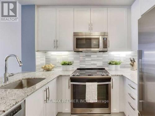 210 - 2 Old Mill Drive, Toronto, ON - Indoor Photo Showing Kitchen With Stainless Steel Kitchen With Upgraded Kitchen