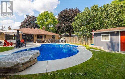 12 Westdale Avenue, Orangeville, ON - Outdoor With In Ground Pool With Backyard