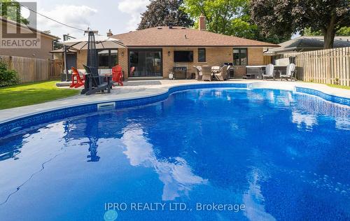 12 Westdale Avenue, Orangeville, ON - Outdoor With In Ground Pool With Deck Patio Veranda With Backyard