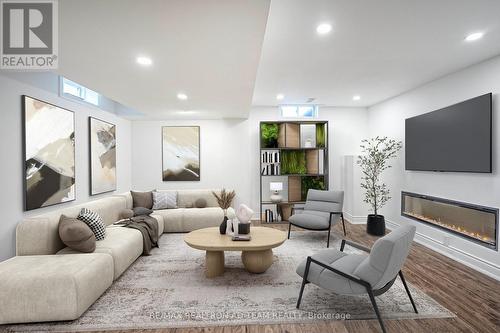 10 Tozer Crescent, Ajax, ON - Indoor Photo Showing Living Room With Fireplace