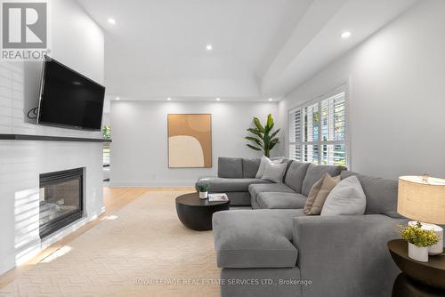 81 Sir Williams Lane, Toronto, ON - Indoor Photo Showing Living Room With Fireplace