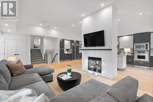 81 Sir Williams Lane, Toronto, ON - Indoor Photo Showing Living Room With Fireplace