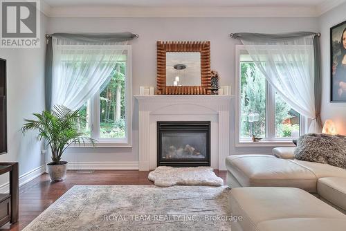 57 Stonesthrow Crescent, Uxbridge, ON - Indoor Photo Showing Living Room With Fireplace