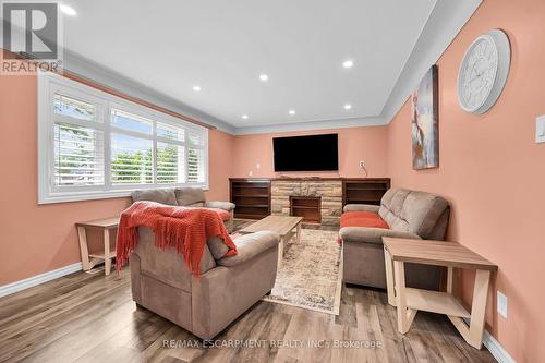 221 Gray Road, Hamilton, ON - Indoor Photo Showing Living Room With Fireplace