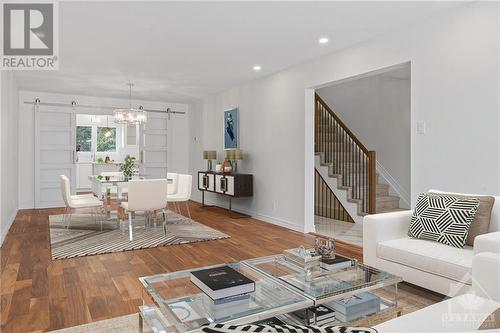 Living/Dining Room Virtually Staged - 70 Nestow Drive, Ottawa, ON - Indoor Photo Showing Living Room