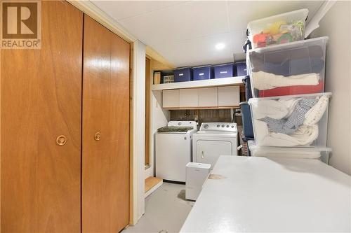 Downstairs washer and dryer/ storage (2023). - 58 County Road 40 Road, Athens, ON - Indoor Photo Showing Laundry Room