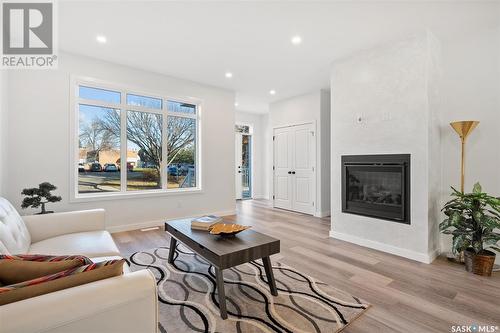 1336 Colony Street, Saskatoon, SK - Indoor Photo Showing Living Room With Fireplace