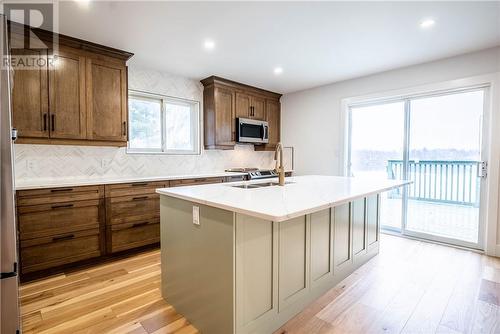 53 Coal Dock Road, Nairn Centre, ON - Indoor Photo Showing Kitchen With Double Sink