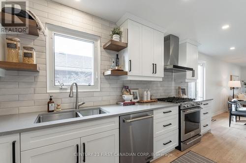 95 Golfview Court, London, ON - Indoor Photo Showing Kitchen With Double Sink With Upgraded Kitchen