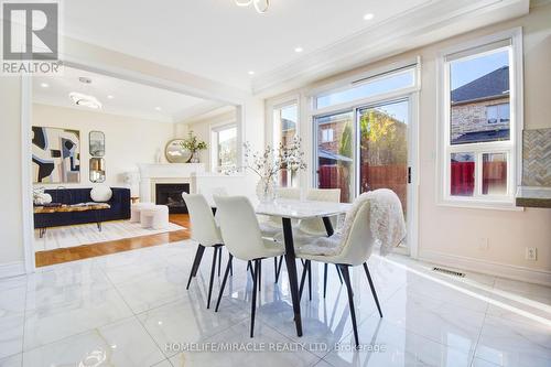 55 Lyndbrook Crescent, Brampton, ON - Indoor Photo Showing Dining Room With Fireplace