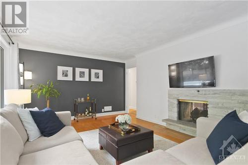 2176 Woodcrest Road, Ottawa, ON - Indoor Photo Showing Living Room With Fireplace