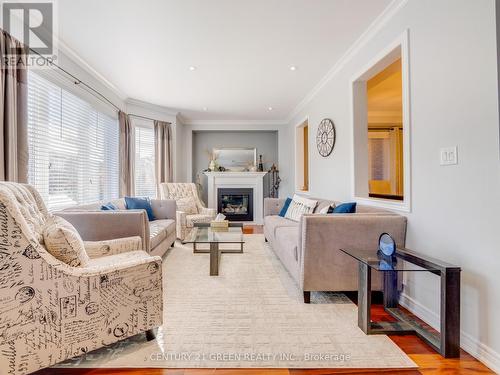 438 Harkin Place, Milton, ON - Indoor Photo Showing Living Room With Fireplace