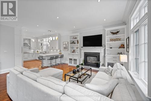 10 Rockingham Drive, Toronto, ON - Indoor Photo Showing Living Room With Fireplace