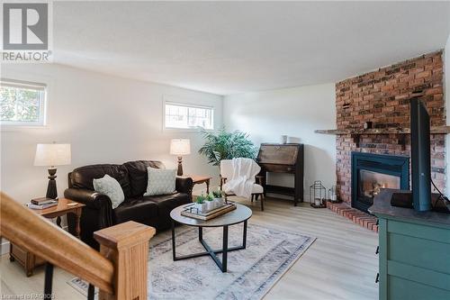 675 Orchard Drive, Port Elgin, ON - Indoor Photo Showing Living Room With Fireplace