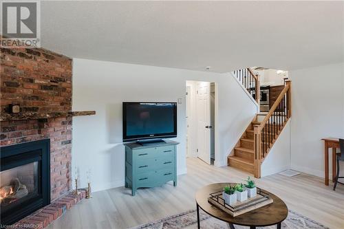 675 Orchard Drive, Port Elgin, ON - Indoor Photo Showing Living Room With Fireplace