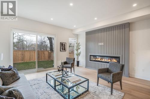 2B Iroquois Avenue, Mississauga, ON - Indoor Photo Showing Living Room With Fireplace