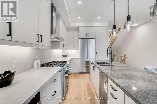 2B Iroquois Avenue, Mississauga, ON - Indoor Photo Showing Kitchen With Stainless Steel Kitchen With Double Sink With Upgraded Kitchen