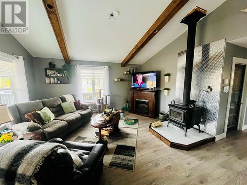 6 Juniper  - Hydro Station Road, Springdale, NL - Indoor Photo Showing Living Room With Fireplace