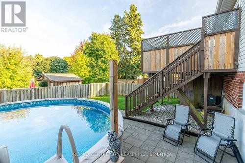 98 Laura Lane, Strathroy-Caradoc (Ne), ON - Outdoor With Above Ground Pool With Deck Patio Veranda With Exterior