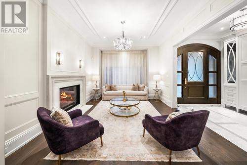 1 Abbotsford Road, Toronto, ON - Indoor Photo Showing Living Room With Fireplace