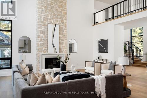 233 Lakewood Drive, Oakville, ON - Indoor Photo Showing Living Room With Fireplace