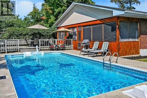 121 Queen Street, Kawartha Lakes, ON - Outdoor With In Ground Pool With Deck Patio Veranda