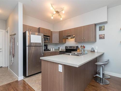 202-703 Massie Dr, Langford, BC - Indoor Photo Showing Kitchen With Double Sink