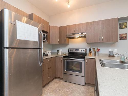 202-703 Massie Dr, Langford, BC - Indoor Photo Showing Kitchen With Double Sink