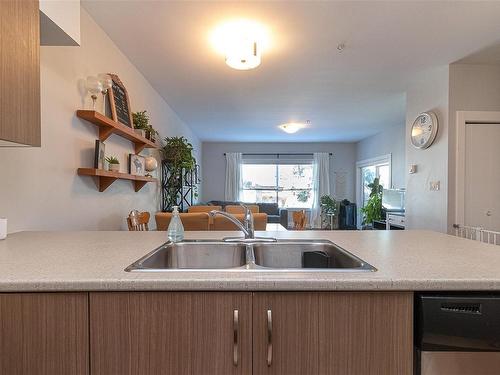 202-703 Massie Dr, Langford, BC - Indoor Photo Showing Kitchen With Double Sink