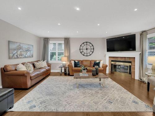 3637 St. Laurent Crt, Mississauga, ON - Indoor Photo Showing Living Room With Fireplace