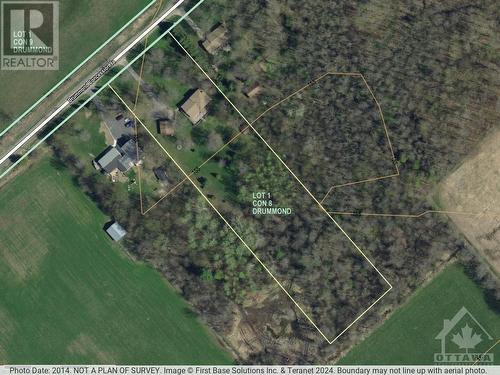 Aerial view of the aprox 2.8 acres - 3303 Drummond Conc 9A Township, Balderson, ON - Other