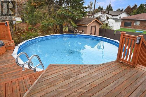 3204 Leduc Ave, Val Caron, ON - Outdoor With Above Ground Pool With Deck Patio Veranda With Backyard With Exterior