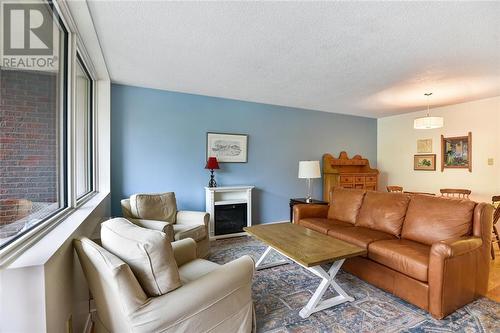 55 Water Street E Unit#405, Brockville, ON - Indoor Photo Showing Living Room With Fireplace